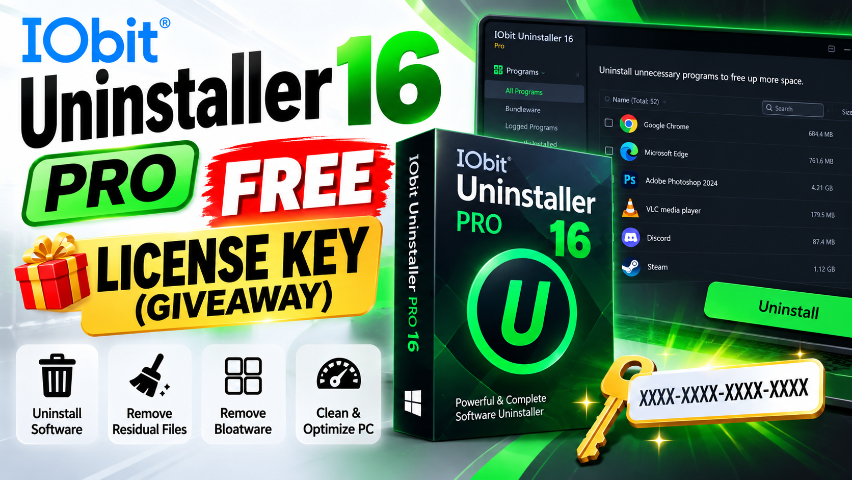 IObit Uninstaller 16 Pro Giveaway